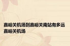 嘉峪关机场到嘉峪关南站有多远 嘉峪关机场 