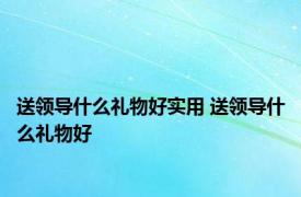送领导什么礼物好实用 送领导什么礼物好 