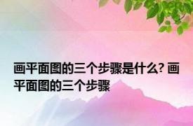 画平面图的三个步骤是什么? 画平面图的三个步骤 