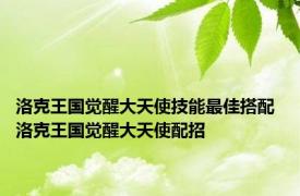 洛克王国觉醒大天使技能最佳搭配 洛克王国觉醒大天使配招 