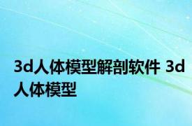 3d人体模型解剖软件 3d人体模型 