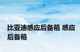 比亚迪感应后备箱 感应后备箱 