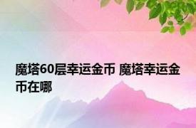 魔塔60层幸运金币 魔塔幸运金币在哪 