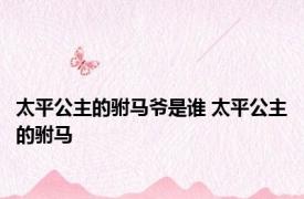 太平公主的驸马爷是谁 太平公主的驸马 