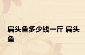扁头鱼多少钱一斤 扁头鱼 
