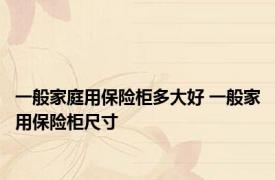 一般家庭用保险柜多大好 一般家用保险柜尺寸 