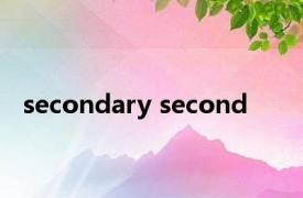 secondary second 