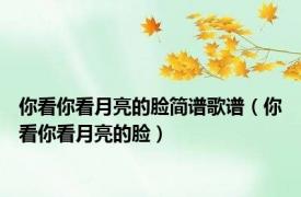 你看你看月亮的脸简谱歌谱（你看你看月亮的脸）