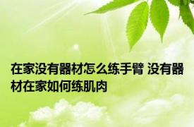 在家没有器材怎么练手臂 没有器材在家如何练肌肉 