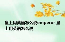 皇上用英语怎么说emperor 皇上用英语怎么说 