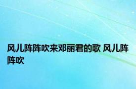 风儿阵阵吹来邓丽君的歌 风儿阵阵吹 