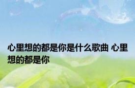 心里想的都是你是什么歌曲 心里想的都是你 