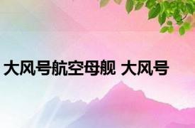 大风号航空母舰 大风号 
