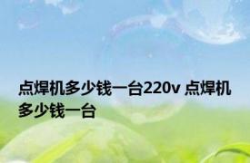 点焊机多少钱一台220v 点焊机多少钱一台 