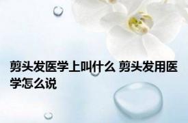 剪头发医学上叫什么 剪头发用医学怎么说 