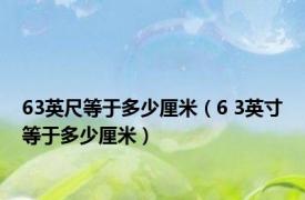 63英尺等于多少厘米（6 3英寸等于多少厘米）