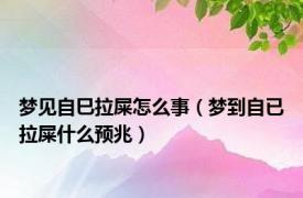 梦见自巳拉屎怎么事（梦到自已拉屎什么预兆）