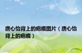 唐心怡背上的疤痕图片（唐心怡背上的疤痕）