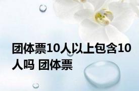 团体票10人以上包含10人吗 团体票 
