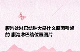 腹沟处淋巴结肿大是什么原因引起的 腹沟淋巴结位置图片 