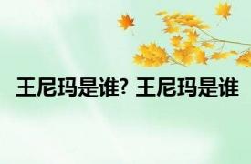 王尼玛是谁? 王尼玛是谁 