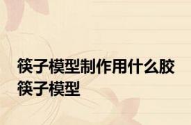 筷子模型制作用什么胶 筷子模型 