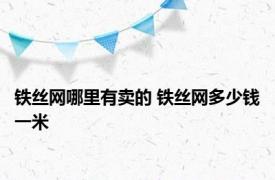 铁丝网哪里有卖的 铁丝网多少钱一米 