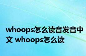 whoops怎么读音发音中文 whoops怎么读 