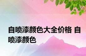 自喷漆颜色大全价格 自喷漆颜色 