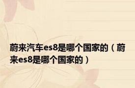 蔚来汽车es8是哪个国家的（蔚来es8是哪个国家的）