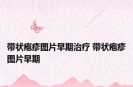 带状疱疹图片早期治疗 带状疱疹图片早期 