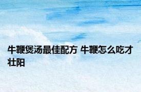 牛鞭煲汤最佳配方 牛鞭怎么吃才壮阳 
