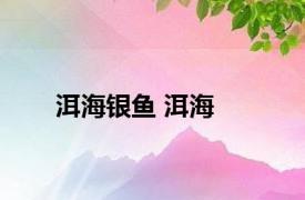 洱海银鱼 洱海 