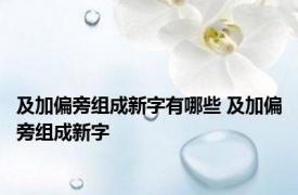 及加偏旁组成新字有哪些 及加偏旁组成新字 