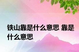 铁山靠是什么意思 靠是什么意思 