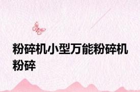 粉碎机小型万能粉碎机 粉碎 