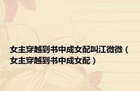 女主穿越到书中成女配叫江微微（女主穿越到书中成女配）