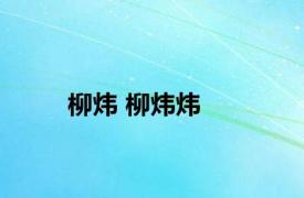 柳炜 柳炜炜 