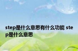step是什么意思有什么功能 step是什么意思 