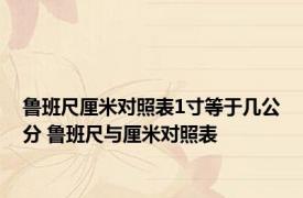 鲁班尺厘米对照表1寸等于几公分 鲁班尺与厘米对照表 