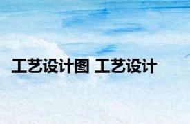 工艺设计图 工艺设计 