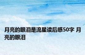 月亮的眼泪是流星读后感50字 月亮的眼泪 