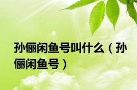 孙俪闲鱼号叫什么（孙俪闲鱼号）