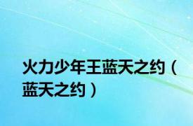 火力少年王蓝天之约（蓝天之约）