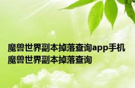 魔兽世界副本掉落查询app手机 魔兽世界副本掉落查询 