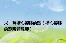 求一首撕心裂肺的歌（撕心裂肺的歌听着想哭）