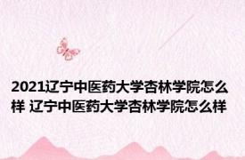 2021辽宁中医药大学杏林学院怎么样 辽宁中医药大学杏林学院怎么样 