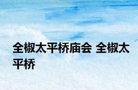 全椒太平桥庙会 全椒太平桥 