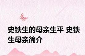 史铁生的母亲生平 史铁生母亲简介 