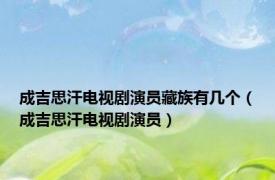 成吉思汗电视剧演员藏族有几个（成吉思汗电视剧演员）